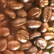 Freshly ground coffee beans